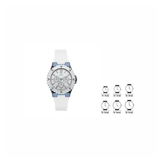 GUESS Damen Analog Quarz Uhr mit Silikon Armband W0149L6