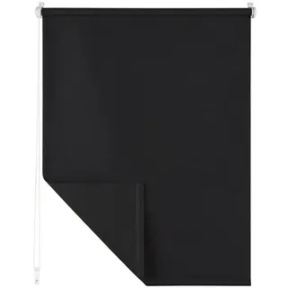 Doppelrollo Verdunklungsrollo - Klemmfix ohne Bohren, Blumtal, Lichtschutz, Freihängend, Klemmfix, Rollo für Fenster und Tür schwarz 55 cm x 155 cm