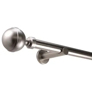 deco-raum Vorhangstange Kugel 1-läufig Ø 25 mm 250 cm Silber