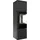 REN/M Stahl Schwarz/Abdeckplatte Glas