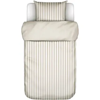 Marc O'Polo Classic Stripe Satin Beige 135 x 200 cm + 80 x 80 cm
