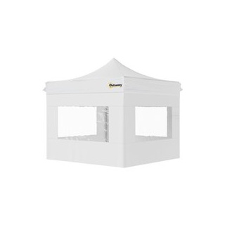 Outsunny Pavillon weiß Metall B/H/L: ca. 300x320x300 cm - weiß
