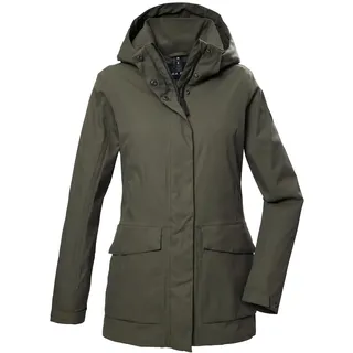 G.I.G.A. DX by killtec Damen Funktionsjacke/Outdoorjacke Wasserdicht, mit abzippbarer Kapuze GS 54 WMN JCKT, 46, grün Oliv101