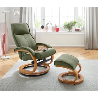 INOSIGN Relaxsessel Lille, aus weichem Luxus-Microfaser Bezug und Holzgestell, Sitzhöhe 46 cm grün