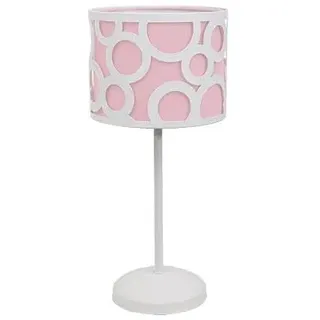PRENDELUZ Tischlampe, 1 x e14, Rosa/Weiß, 42 x 18 x 18 cm, dekorative Beleuchtung für Zuhause und Arbeitsräume.