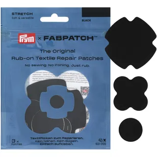Prym Rub-on Patch STRETCH, Farbe: schwarz, Inhalt: 3 Stück)