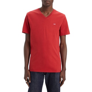 Levi's Herren Original Housemark V-Neck T-Shirt, Rhythmic Red, M