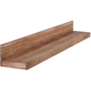 FineBuy Wandregal 160 x 17 x 24 cm Braun