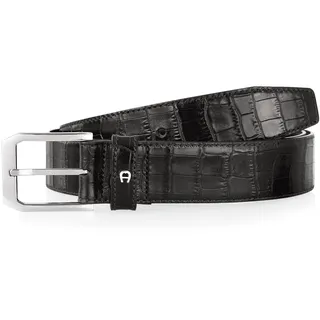 Klassische Glattledergürtel von AIGNER, schwarz (100 cm, 0007 Black) - 100