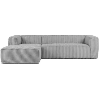 Konsimo Eckcouch Stoff 2-Sitzer Grau