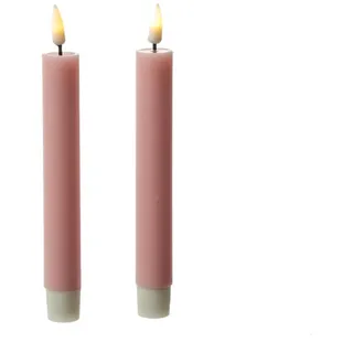 283 LED Stabkerzen Mia H: 15 cm rosa 2 St.