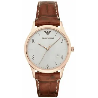 Armani Damen Klassische Quarz Uhr ar1866, 40 mm Gehäusedurchmesser, Braun - Weiß