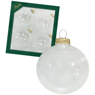 Krebs Glas Lauscha Weihnachtskugeln Transparent Uni