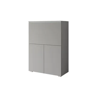 Sekretär   , grau , Maße (cm): B: 90 H: 125,1