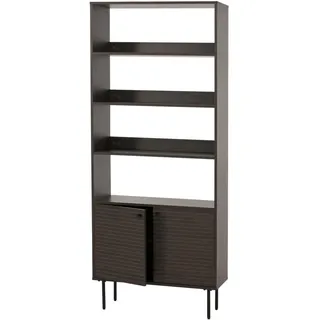 MCW Bücherregal 80 x 30 x 200 cm Dunkelbraun
