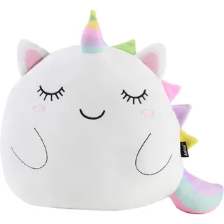 i-Total Dekokissen  Flauschiges Stoffkissen in Form eines Einhorn | Gr.: onesize
