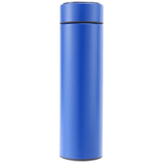 Yuikome Kaffee Tassen Becher, 500 Ml Wasser Flasche Vakuum Isolier Becher, LED BerüHren Bildschirm Temperatur Anzeige (Blau)