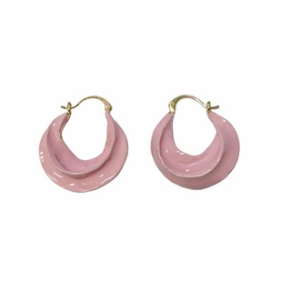Africa Enamel Earrings Baby Pink - Vergoldetes Messing / 25 - Onesize - Pico
