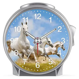 EUROTIME Kinderwecker Pferd - Schimmel im Galopp