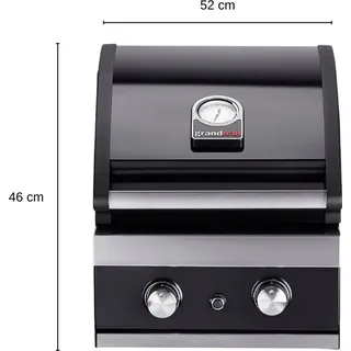 GrandHall Classic G2 Einbaugrill - Schwarz
