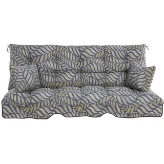 PATIO Hollywoodschaukel Auflage 175x50 cm Ravenna Sitzpolster mit Rückenlehne für Gartenbank Seitenkissen Schnüre