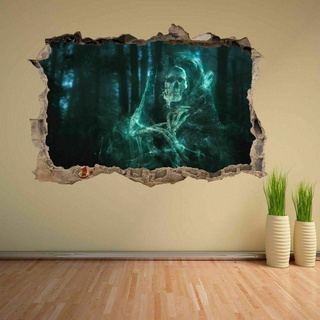 Wandtattoos-3D-Scary Ghost Skull Dark Wandaufkleber Wandtattoo Kinder Home Decor-50x70cm