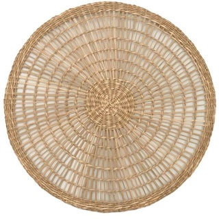 Nosh Palau Set aus 2 runden Tischsets aus Naturfasern mit natürlichem Finish 38 x 38 cm