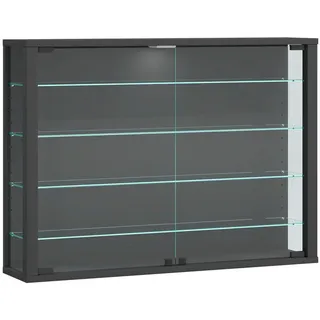 VCM Wandvitrine Vitrosa L 83 x 18 x 60 cm Grau