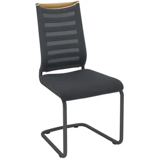 Venjakob Schwingstuhl, Eiche, Dunkelblau, Holz, Textil, Eiche, Streifen, Rundrohr, C-Form, 47x99x59 cm, Goldenes M, Made in Germany, Dgm, DGM-Emissionslabel, Typenauswahl, Lederauswahl, Stoffauswahl, Gestellauswahl, Esszimmer, Stühle, Esszimmerstühle, Schwingstühle