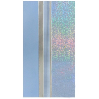 Pracht Creatives Hobby 7074-20445 Verzierwachsplatten Mix hellblau / silber, 3 halbe Wachsplatten, ca. 200 x 50 x 0,5 mm und ein Wachsstreifen, zum Modellieren und Verzieren von Kerzen