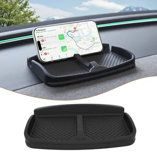 Auto Ablage Armaturenbrett Flache Brille Rahmen rutschfeste Armaturenbrett Pad Handy Münze Handy Sonnenbrille Schwarz
