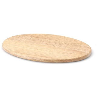 Continenta Schneidebrett aus Gummibaumholz oval 30,0 x 20,0 cm