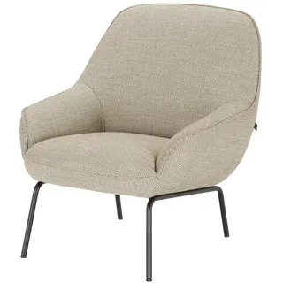 hülsta Sofa Sessel aus Flachgewebe HS 482 , beige , Maße (cm): B: 76 H: 83 T: 83