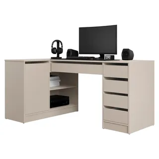 Mirjan24 Eckschreibtisch Ada Sandbeige