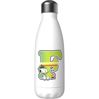 Snoopy Wasserflasche aus Edelstahl, luftdicht, Mehrfarbig, 550 ml, Weiß, offizielles Lizenzprodukt (CyP Brands)