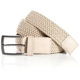 TOM TAILOR Flechtgürtel TTJAMIE (1-St) 3,5 cm breiter Flechtgürtel, Casual Look, bis Gr. 120 beige 85