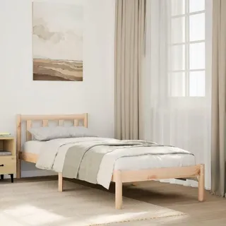 AJJHUUKI Betten & Zubehör-Betten & Bettrahmen - extra langes Bettgestell ohne Matratze 100x220 cm Massivholz Kiefer