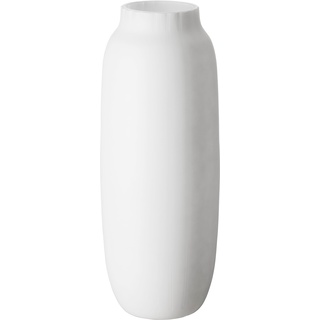 Giessle® Bodenvase 50cm hoch Glasvase groß XL Vase aus Glas für Pampasgras (Weiß matt)