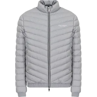 A|X ARMANI EXCHANGE Herren Daunenjacke - Mikrofaser, Logo Aufdruck Grau / XL