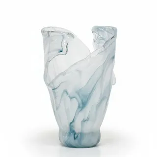 Vaso in Vetro di Murano Azzurro Onda by Tammaro Home