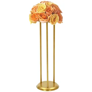 6 Pcs Runde Hoch Bodenvase Blumensäule aus Kohlenstoffstahl, Blumenvasen Blumenständer mit Basis und Tablett, Pflanzenständer Hochzeitsvase Säule Blumenregale für Party Geburtstag Jubiläum (60 cm)