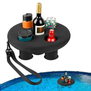 Schwimmender Getränkehalter Pool, Schwimmendes Tablett Für Pool, PoolTisch Trinktablett Mit 5 Löchern, Badewanne Zubehör, Schwimmender Untersetzer, Getränkehalter Für - -Party, Wasserspaß