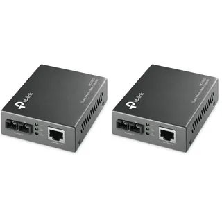 TP-Link Gigabit Single-Mode Media Converter, Complies with IEEE 802.3ab and IEEE 802.3z Extends Fiber Distance Up to 20 km (MC210CS) (Packung mit 2)