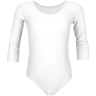 Aquarti Mädchen Ballett Trikot 3/4 Arm Gymnastik Ballettanzug