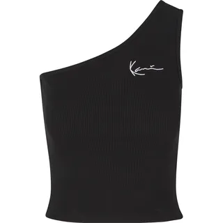 Karl Kani Damen KW-TP031-001-01 Chest Signature Essential Asymmetric Rib Top Black, L - L