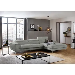 W.Schillig Eckcouch Mikrofaser 3-Sitzer Grau