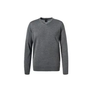 bugatti Herren Pullover grau unifarben, grau, NOS