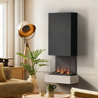 muenkel design Sona [Elektrokamin Opti-myst]: Jura (Schiefer beige) - Schwarz