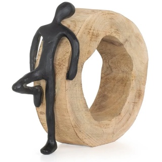 Moritz Skulptur Auszeit, Holz Deko Figuren Wohnzimmer Holzdeko Objekte Holzdekoration
