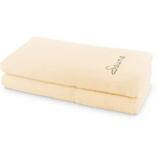 Möve for frottana Saunatuch, Walkfrottier (Set, 2-St) beige
